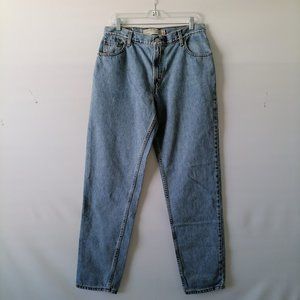 Levi’s 550 Womens Blue Classic Relaxed Fit Zip Denim Tapered Jeans Size 14 L